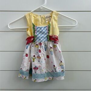 Matilda Jane Yellow and White Cupcake Dress